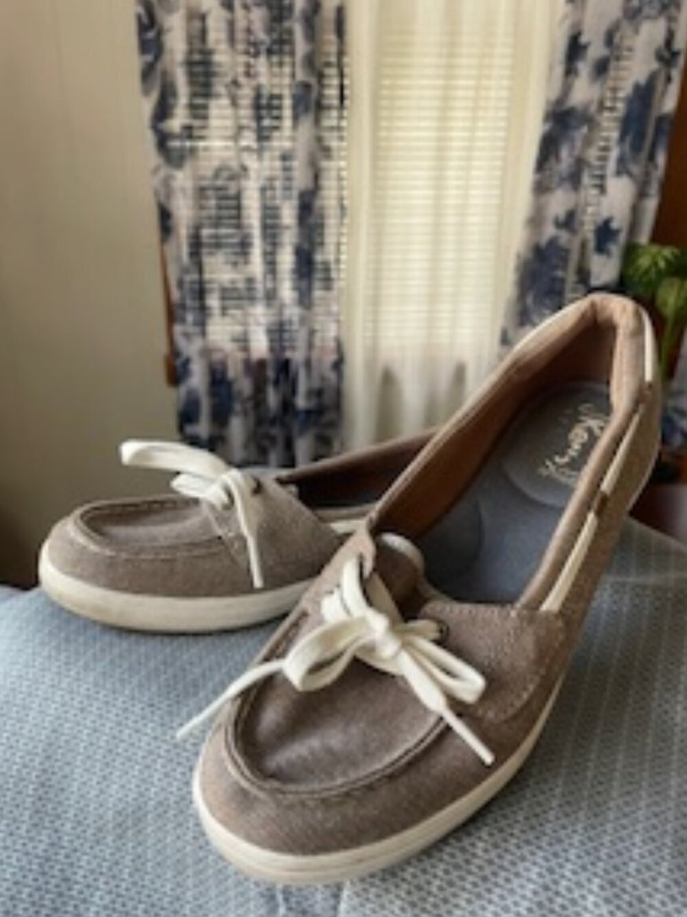 Keds Brown Canvas Boat Shoes Women's Size 7.5